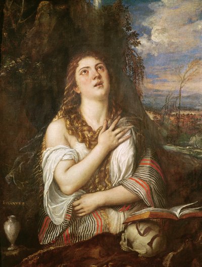 Mary Magdalene in Penitence by Tiziano Vecelli